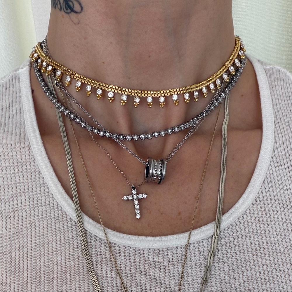 child of wild gold+crystal necklace